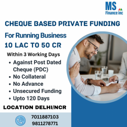 Cheque based Private Funding For Running Business