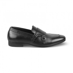 Buy Bern Black Mens Double Monk Shoes | Tresmode 