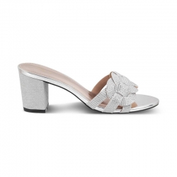 Buy Briming Silver Womens Dress Block Heel Sandals | Tresmode