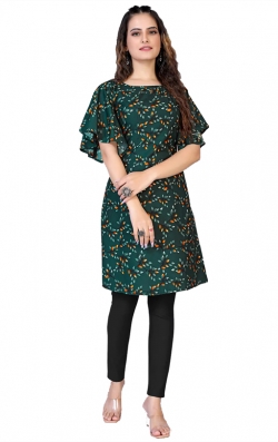 Round Neck Printed Regular Tunic
