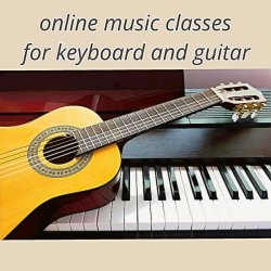 Online classes for electronic keyboard and acoustic guitar