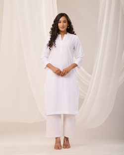 White Linen Kurta | Swaach