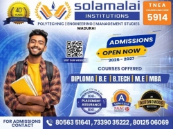 Engineering College in Madurai Admissions Open 2026-2027 at Solamalai College of Engineering